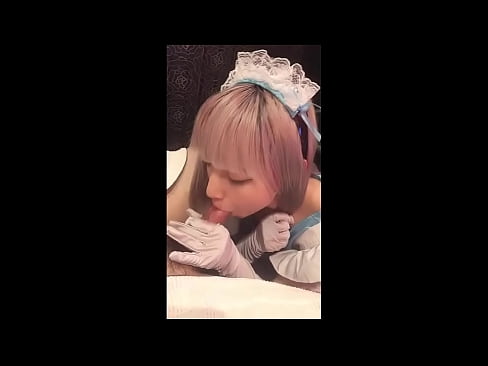 ❤️ Idol Japanese [mayuka], Aṣọ iranṣẹbinrin Faranse, apakan 1, ifefẹfẹ ati fifẹ kuro pẹlu ipara ❤️❌  Ibalopo ❌️
